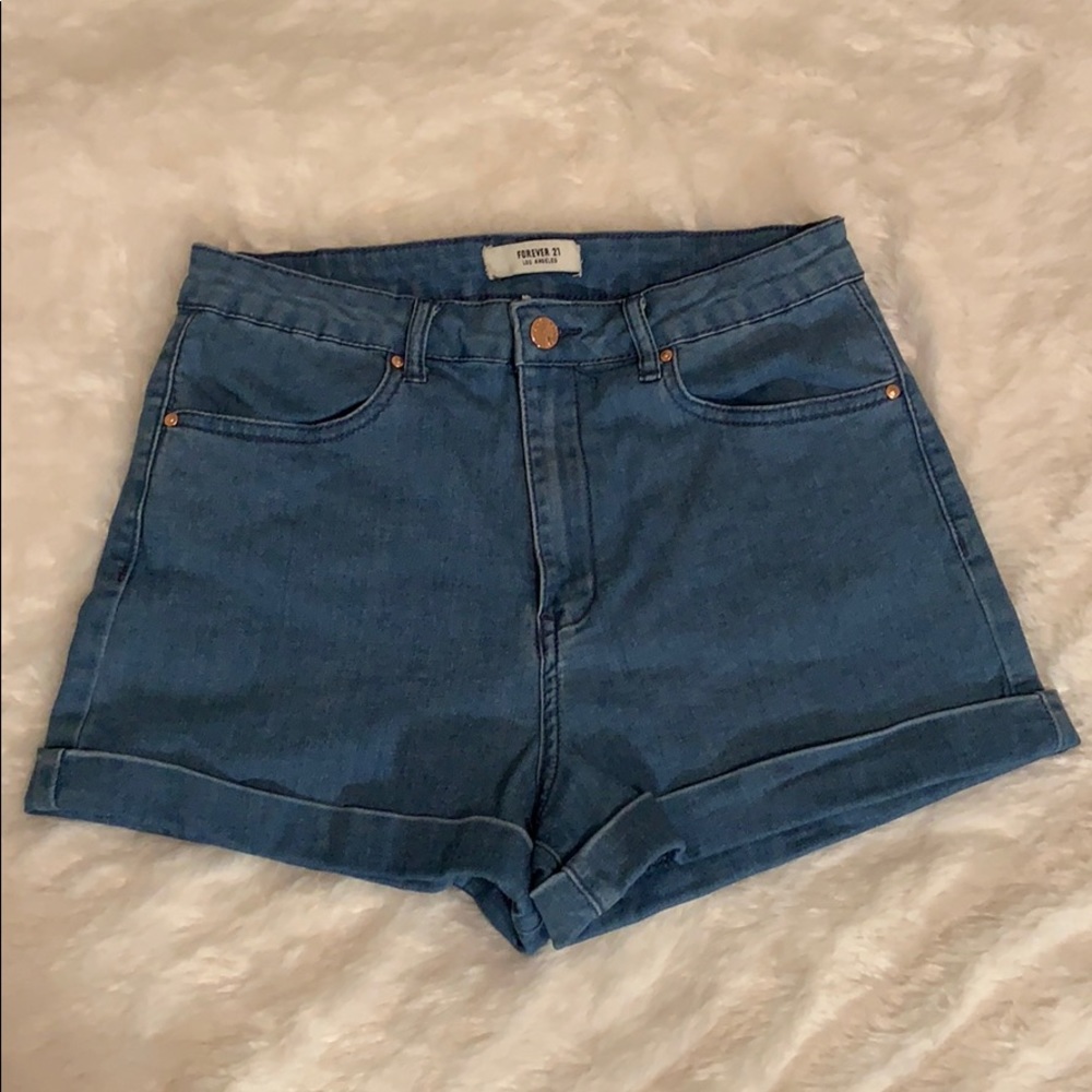 Forever 21 high waisted jean shorts
